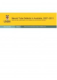 Neural Tube Defects in Australia, 2007–2011
